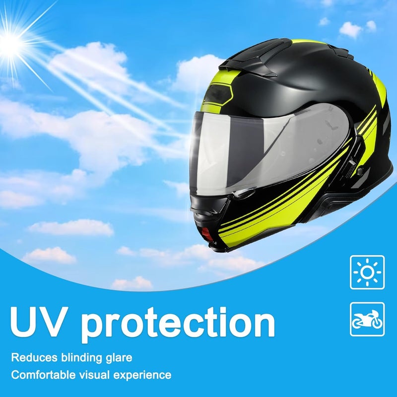 RIDLOG RF1200 Motorcycle Helmet Visor for RF-1200 CWR-1 Visor Replacement, Motorcycle Helmet Visor Compatible with RF-1200 CWR-1 X14 Z7 X-Spirit Tinted RF 1200 Visor (Silver) - Image 3